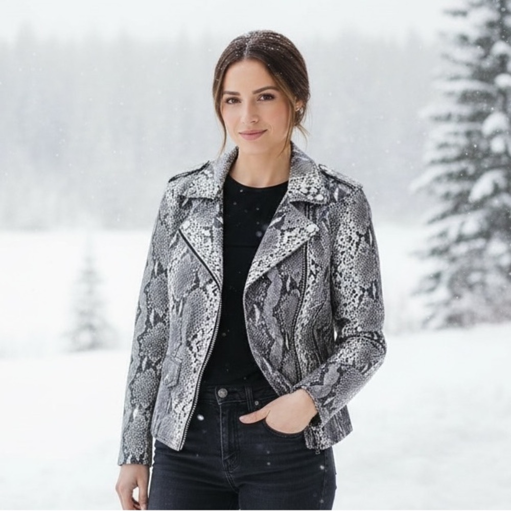 Philosophy Python Vegan Leather Jacket - image 1